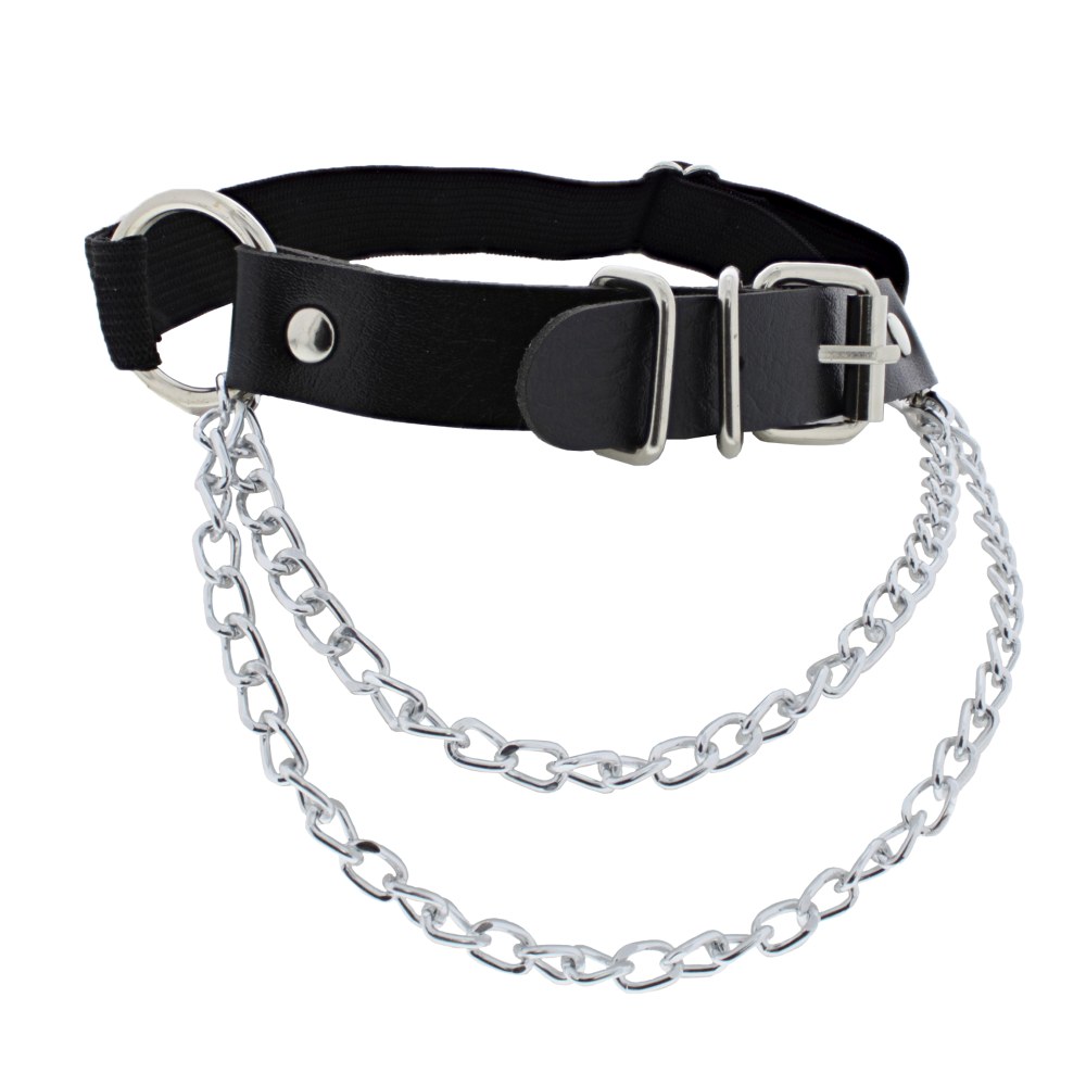 Zac's Alter Ego - with Double Chain Beingurt - Schwarz